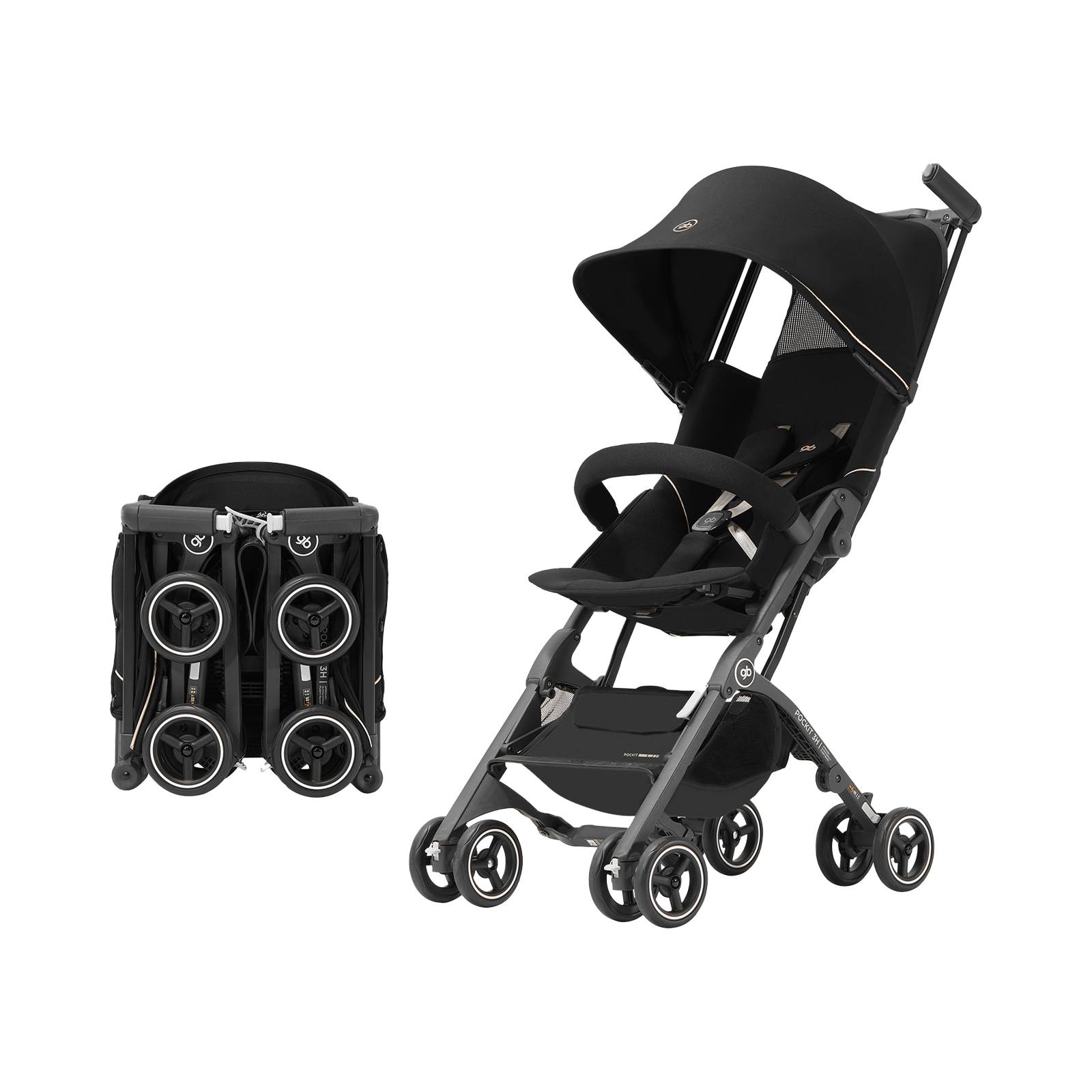 gb Pockit 3H Stroller, Compact and foldable, All terrains