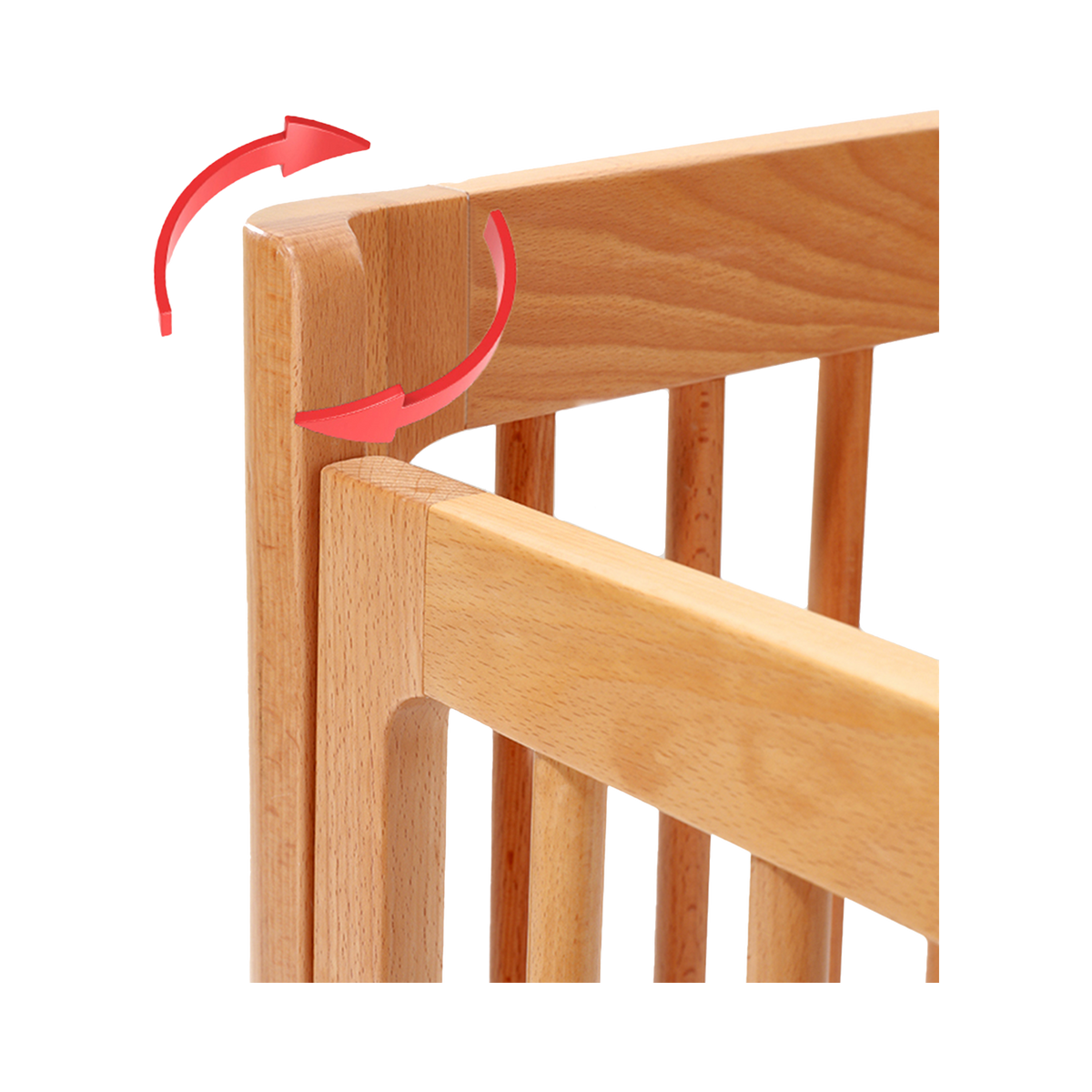 gb Natural Beech Wood Crib MC6000