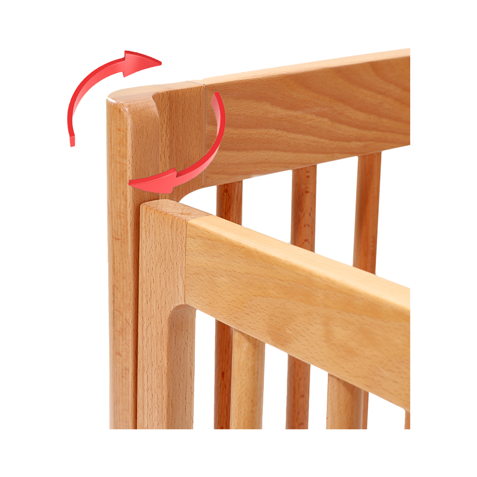 gb Natural Beech Wood Crib MC6000