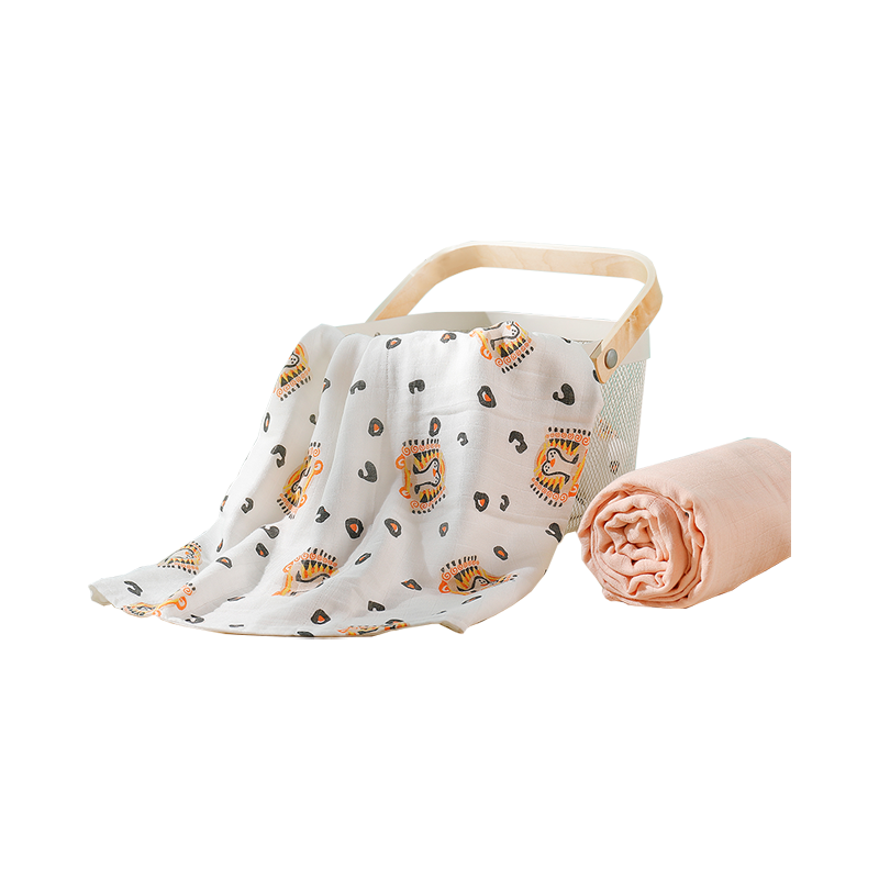 بطانية أطفال من الشاش القطني المصنوع من الخيزران المضاد للبكتيريا، 4 طبقات