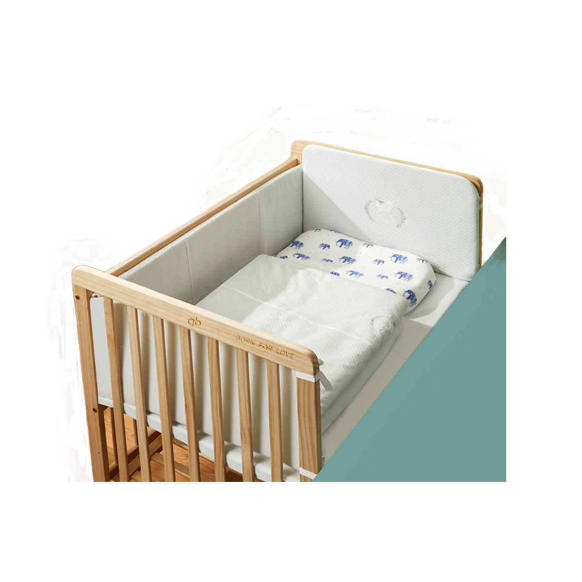 gb Solid Beech Wood Crib MC3000