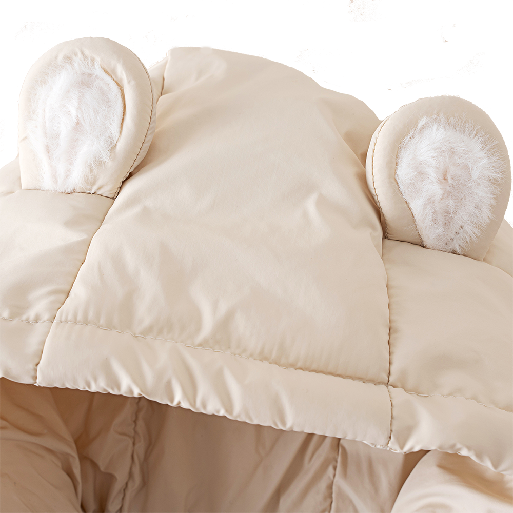 بدلة جسم خفيفة الوزن مبطنة بالريش مع آذان ثلاثية الأبعاد