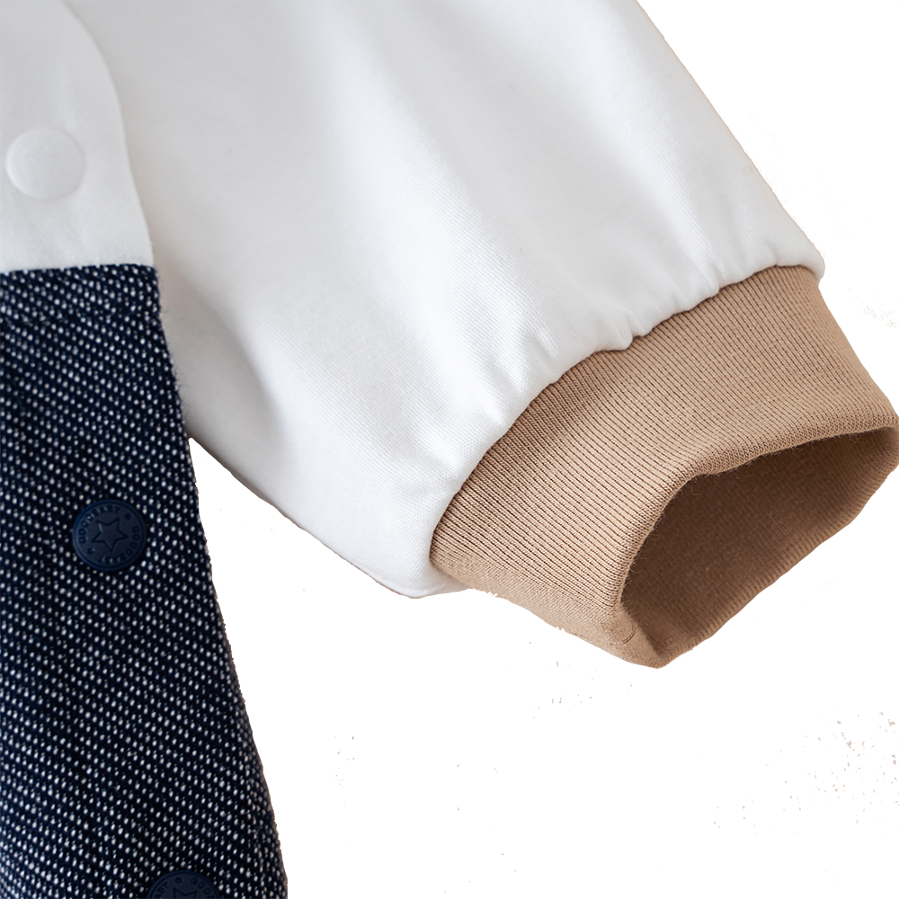 جمبسوت جينز بأكمام طويلة